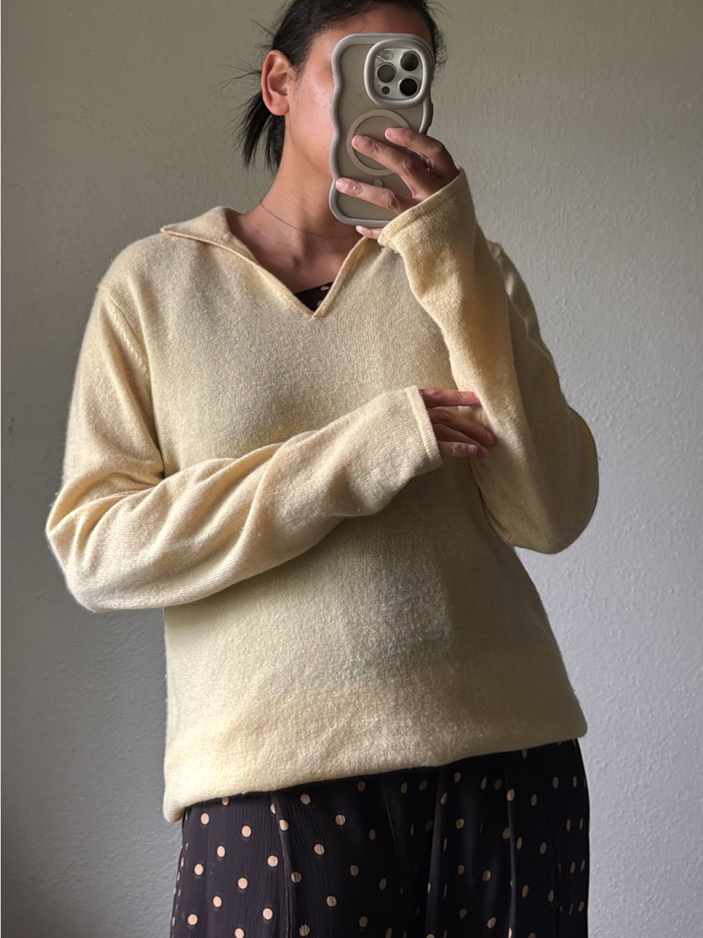 Peck & Peck Yellow Cashmere Sweater